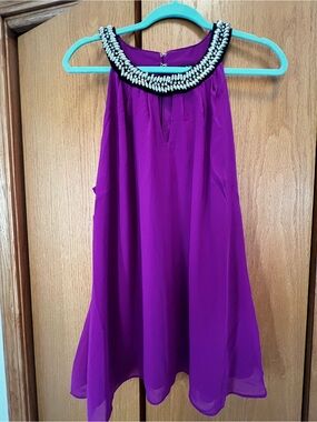 City Chic Orchid Embellished Halter Top Size M (18) NWT
